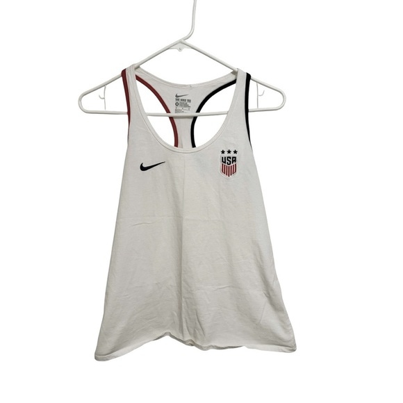 Nike USA Soccer Tank Top Women’s White Racerback Team USA World Cup Size Small - Picture 1 of 2
